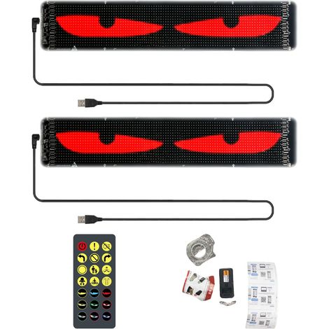 Panneaux LED programmables pour véhicules, affichage flexible pour pare-brise de camions, avec télécommande/application (lot de 2) (1/5)