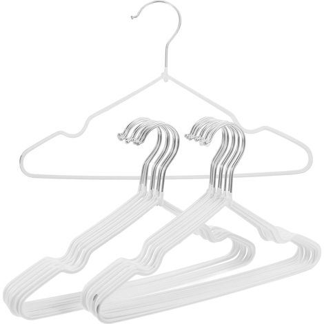 20 Pièces Cintres pour Bébé en PVC Blanc, Antidérapants (1/5)