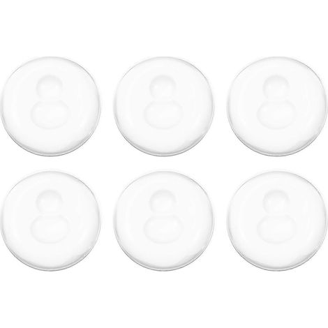 Lot de 6 protections murales autocollantes pour poignées de porte.-5X5CM-Transparent