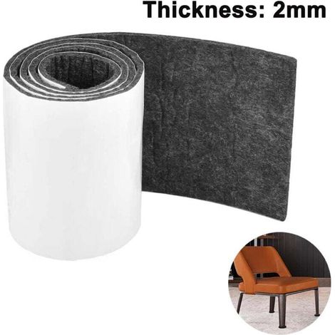 Ruban De Feutre Auto-Adhésif 10x100cm 2mm Noir Protection Sol Meubles Parquet Carreaux Escaliers