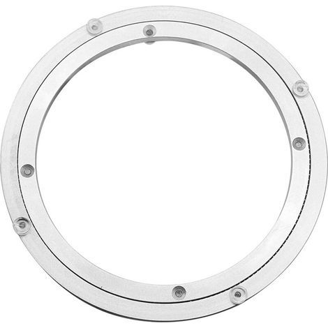 Plateau tournant en alliage d'aluminium, plateau tournant robuste Lazy Susan, plateau tournant à roulement rotatif, table de salle à manger ronde, plateau pivotant lisse, 35,6 cm,10 mm d'épaisseur (1/5)
