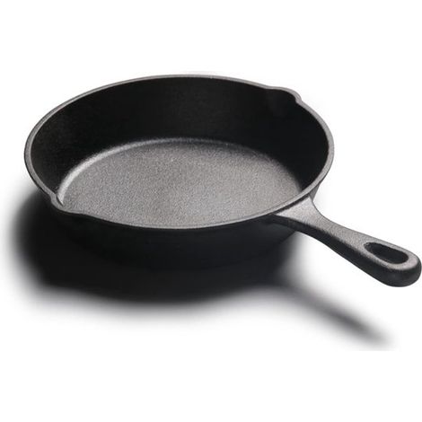 Antihaft-Bratpfanne, 20 cm flache Gusseisenpfanne, runde Kochutensilien, Kochtopf, Backblech, Herdplattenpfanne, Lagerfeuer (1/5)