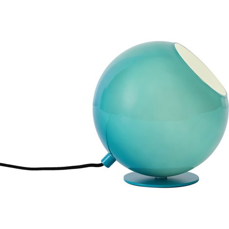 QAZQA Retro-Tischleuchte blau mit Glas - Mabel