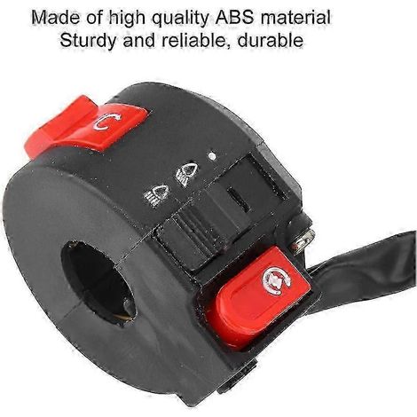 Interrupteur marche/arrêt universel 22 mm pour guidon de moto et quad (1/2)