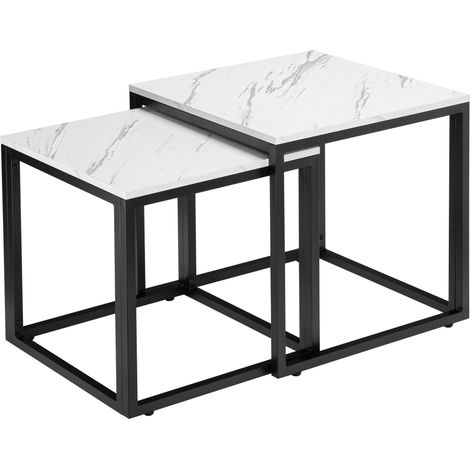 PRAVEN Couchtische aus weißem Marmor