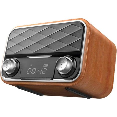 Radio Bluetooth retrò con AUX/FM, radio di emergenza con antenna, suono nitido, altoparlante Bluetooth portatile ad alta potenza Bluetooth compatibile con tablet Android (1/4)