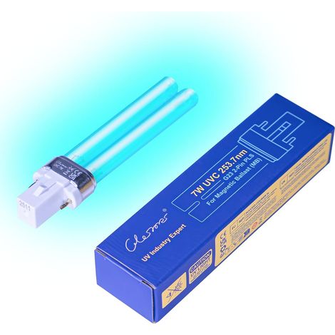 7W G23 PL-S Lampe T-UV de Remplacement pour Ballast Inductif – Compatible avec Clarificateur de Bassin et Filtre UVC – Traitement Efficace contre Algues et Bactéries (1 Pièce) (1/5)