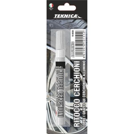 TEKNICA Pennarello per cerchi in alluminio Lega ritocco cerchioni SILVER ARGENTO