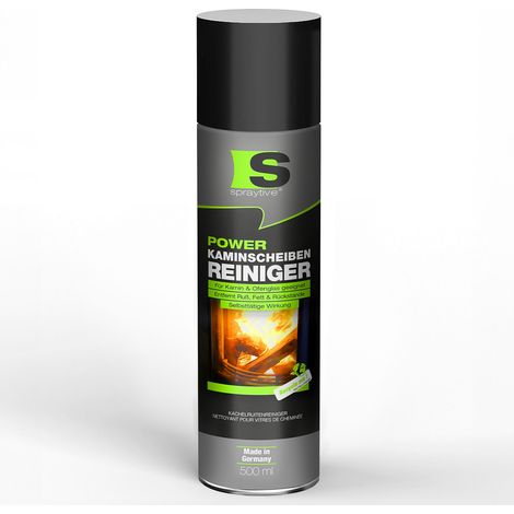 Spraytive 1x 500ml Power-Kaminscheibenreiniger – Aktivschaum für Kamin - & Ofenglas, entfernt Ruß & Fett (1/5)