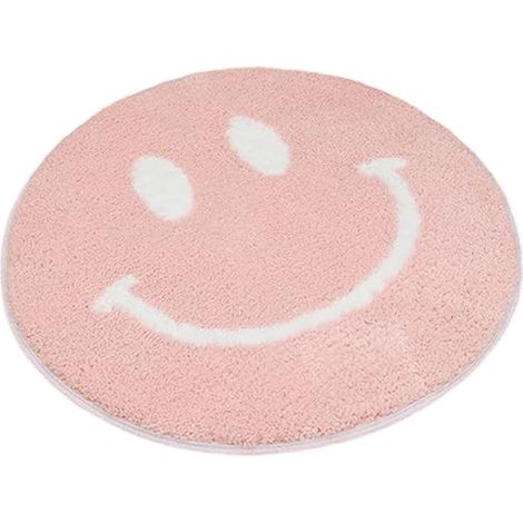 Baignoire, lavabo, décoration de chambre, tapis de bain rétro esthétique avec visage souriant (1/5)