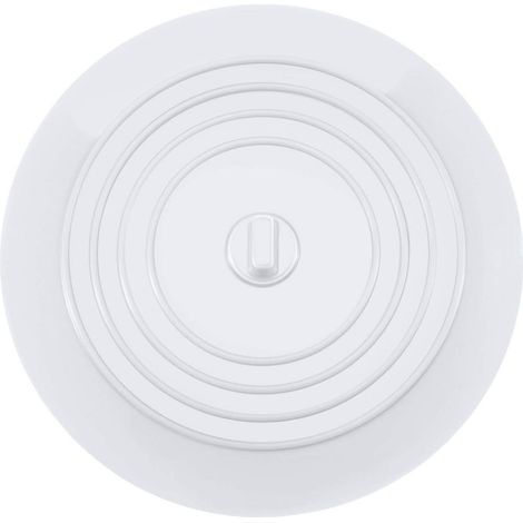 Silicone Bathtub Plugs, Sink Stopper, Kitchen Sink Stopper, 6" Diameter, for Kitchens, Bathrooms and Laundry Rooms, Universal Drain Stopper (1 Pcs, White) (1/5)