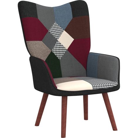Chaise de relaxation Patchwork Tissu 7 (1/5)