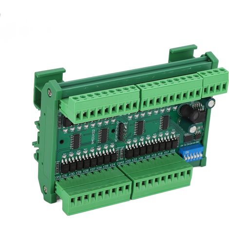 Contrôleur d'entrée RS485 à 32 canaux, automate programmable isolé sur rail DIN, carte d'acquisition d'entrée à commutateur, PNP avec boîtier, haut niveau. (1/5)