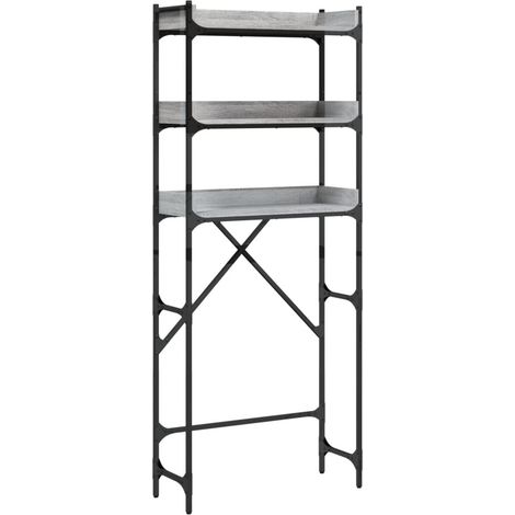 Washing Machine Shelf Grey Sonoma 67x25x163 cm Engineered Wood vidaXL