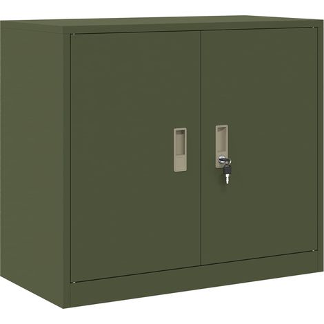 Aufbewahrungsschrank Olive Grün 80 x 40 x 70 cm Stahl vidaXL