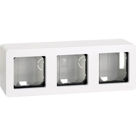 CAJA SUPERFICIE CON MARCO 3 ELEMENTOS BLANCO