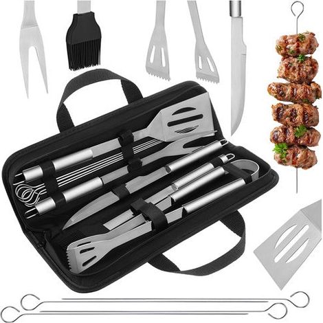 9-Piece Stainless Steel Grill Tool Set with Case (1/5)