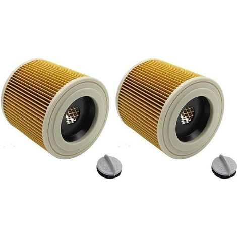 Lot de 2 filtres à cartouche compatibles avec Karcher série A WD WD2 WD3P A2004 WD2200 SE4001 pour aspirateurs humides et secs 64145520-Crezuo