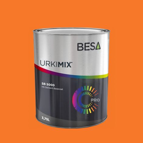 Pot de peinture Polyuréthane / bi composant Orange Pastel RAL 2003  Satin - 500 gr