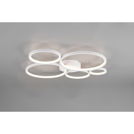 Rondo Plafón 5 Círculos Led Blanco Regulable L59 cm Trio Lighting (1/4)
