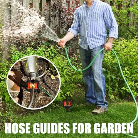 Piquets Guide-Tuyau Jardin Supports Robustes Antirouille (1/5)