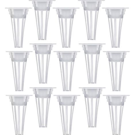 50 pezzi di cestelli per vasi idroponici, set di cestelli di ricambio per piante idroponiche, cestelli di coltivazione in plastica senza terra per la coltivazione idroponica di piante (bianchi) (1/5)
