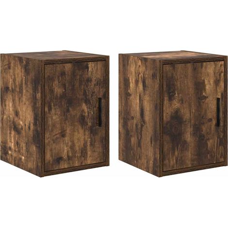 Maison Exclusive - Pensili per Garage 2 pz Rovere Fumo in Legno Multistrato