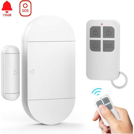Detectores inalámbricos para puertas y ventanas con mando a distancia y pilas, sensor magnético antirrobo y antiintrusión. (1/5)