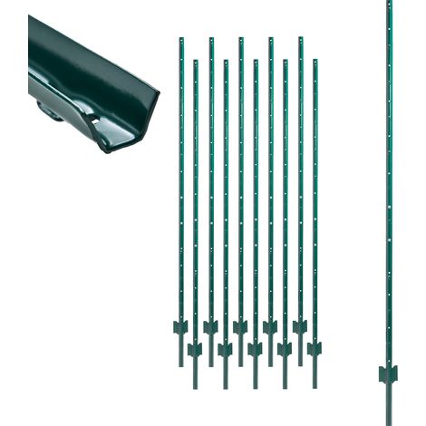 TRUTZHOLM 10x U-Profil Zaunpfosten 192 cm Stahl pulverbeschichtet (1/5)
