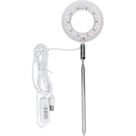 ciciglow Lampe de Croissance, Lumière de Croissance avec Support, Lumière de Sol LED à Spectre Complet 5 W pour Plantes D'intérieur, Hauteur Réglable, Minuterie Automatique, 4 cm, Jardin (1/5)