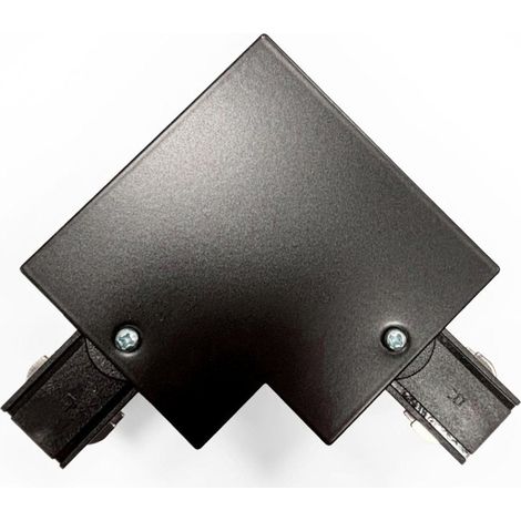 Unión Rígida En L Para Carril Trifásico Empotrable - 90º - - Negro (1/5)