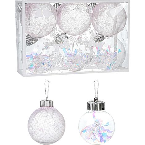 Boule De Noël Décoration Transparente Boules À Suspendre pour la Maison la Chambre à Coucher le Magasin le Centre Commercial la Fête de Noël le Festival Intérieur (1/5)
