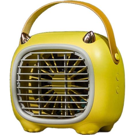 Petit ventilateur de bureau silencieux, idéal pour les bureaux, les chambres d'étudiants et autres lieux de détente en été. Multifonctionnel. (1/5)