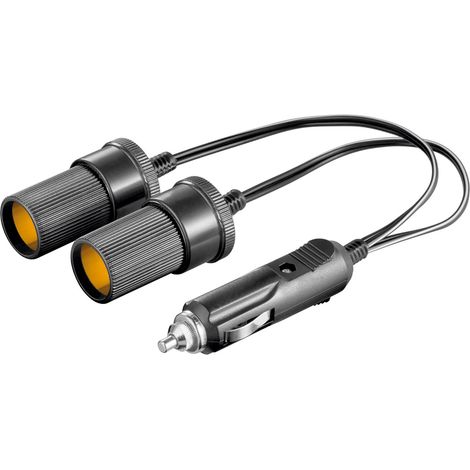Goobay 11766 changeur de sexe de pour cable Allume-cigare 2x Allume-cigare Noir
