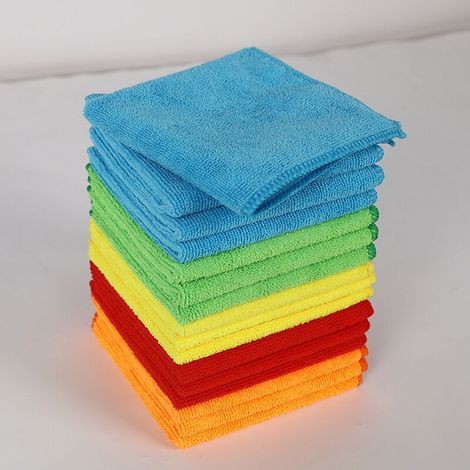 Set mit 12 Mikrofasertüchern, Mikrofaser-Geschirrtücher für den Haushalt, weicher, saugfähiger, fusselfrei, 30 x 30 cm (1/4)