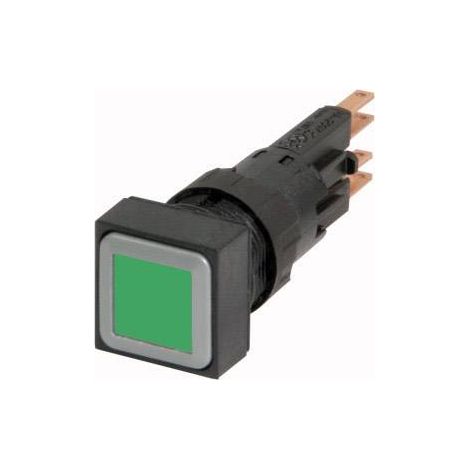 Bouton-poussoir lumineux vert à accrochage +lampe à incandescence 24V EATON Q25LTR-GN/WB