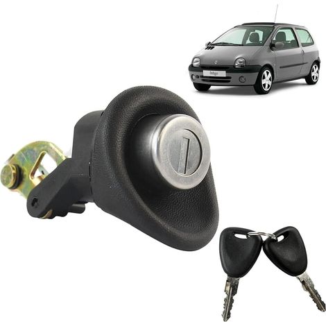 Serrure de Coffre avec Bouton Poussoir Intégré + 2 clés compatible pour Renault Twingo 1 Dacia Logan 1 et Sandero OEM 7701367940 (1/4)