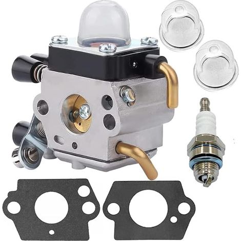 Carburateur pour Stihl FS38 FS45 FS46 FS55 FS55r FS55rc FS74 FS75 FS80 FS85 KM55 HL45 KM55r, Tondeuse à gazon Carbu avec joints, pompes d'amorçage et bougie d'allumage (1/5)