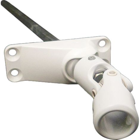 Zurfluh Feller – Sortie de caisson bloc guide genouillère pour volet roulant – Longueur tige 315 mm – Acier revêtu polyester – Pour pose en façade ou sous caisson (1/4)