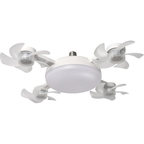 LED ceiling fan with remote control, dimmable LED ceiling fan (four heads) (1/3)