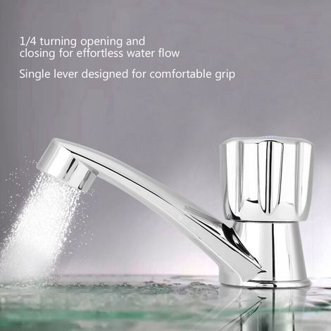 Robinet d'eau froide en plastique ABS pour salle de bain, lavabo et évier (valve G1/2).. (1/3)