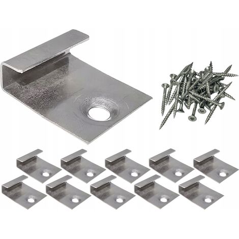 Clips de montaje iniciales para tablas de composite inoxidables 10 piezas (1/5)