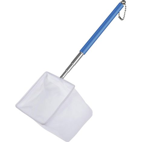 1 Filet Pour Crevettes, Manche Télescopique En Acier Inoxydable, Mailles Nylon Souples, Pour Aquariums Et Petits Bassins (1/5)