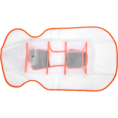 Imperméable pour chien coupe-vent et transparent, à capuche, pour les promenades en extérieur (M Orange) (1/5)
