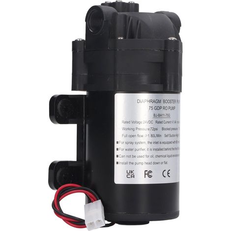 Pompe à diaphragme 24V DC 36W auto-amorçante pour transfert, drainage et irrigation, avec raccord femelle G3/8in et adaptateur UE 200-240V (1/5)