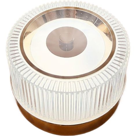 Crystal Table Lamp, Cordless Nightstand Desk Lamp, 4.72x4.72x3.15 Inches, 3-Color Temperature Bedside Light, Ambient Lighting, Perfect for Home Decoration (1/5)