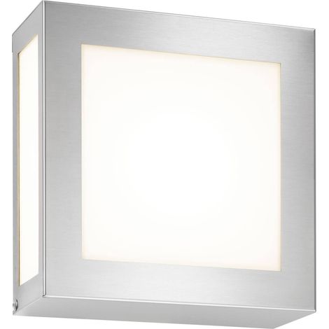 DESIGNIX LUMINAIRE EXTÉRIEUR CARRÉ COMPACT EN ACIER INOXYDABLE, IP44 CMD 17/BM