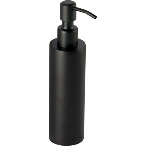 Stainless Steel Freestanding Soap Dispenser in Black - Bathroom Toilet Soap Dish (Stainless Steel (Black), Round) (1/5)