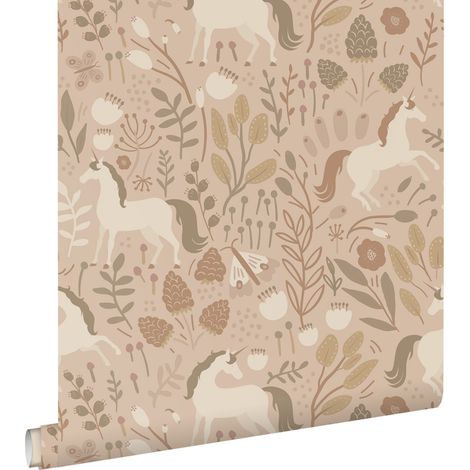 papier peint licornes sable beige - ESTAhome (1/5)
