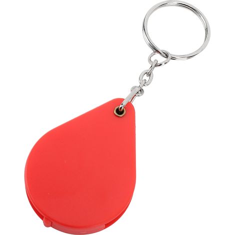Porte-clés loupe 10x pliable et portable avec anneau porte-clés pour la lecture en extérieur (rouge) (1/5)